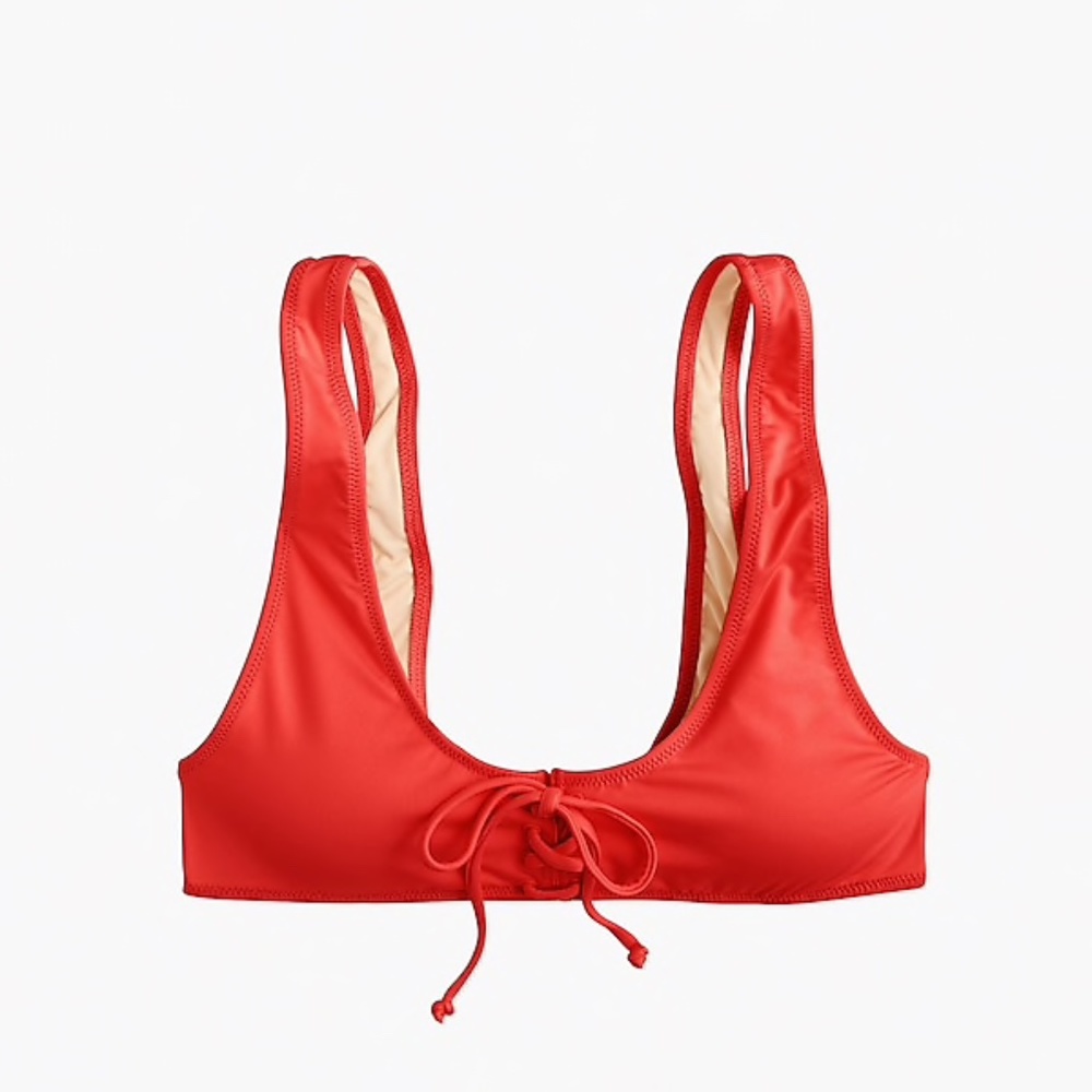J.Crew Playa Waikiki lace-up bikini top